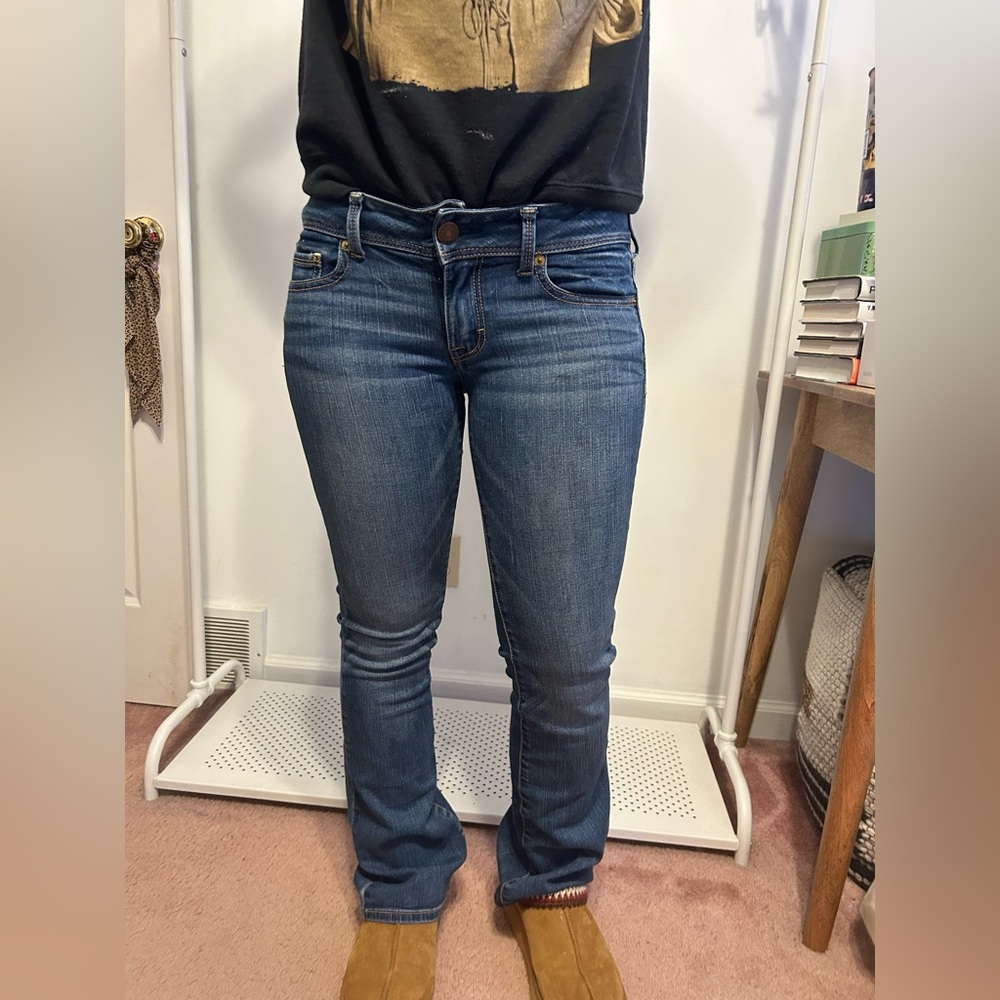 AEO kick boot super stretch jeans